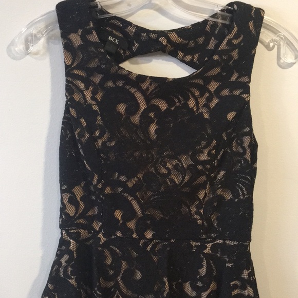 BCX Black/Beige Dantele Inspired Mini Dress - Picture 2 of 8